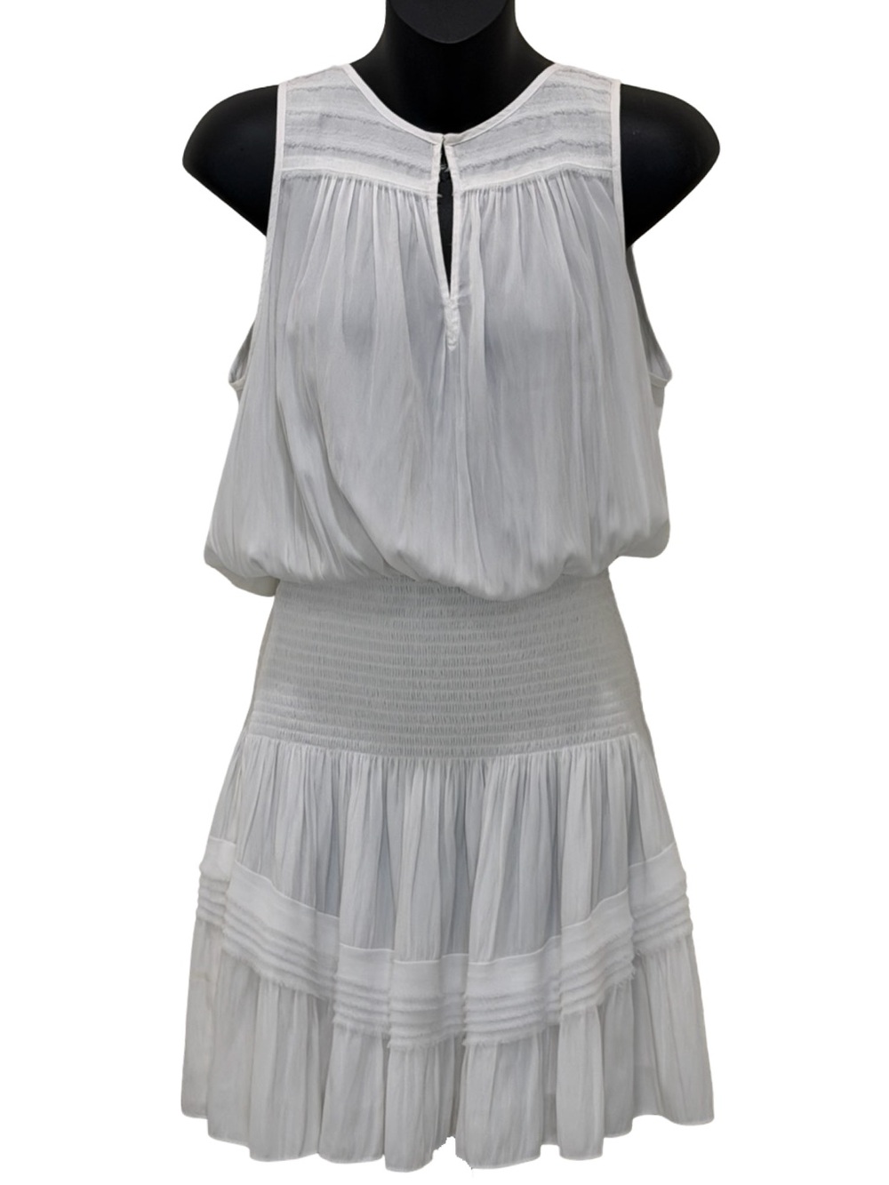 Ramy Brook Blouson Smocked Mini Dress